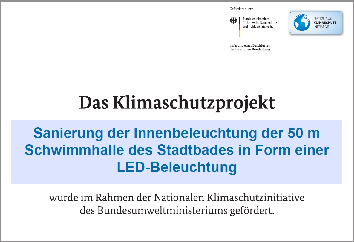 Förderhinweis: Klimaschutzprojekt im Stadtbad