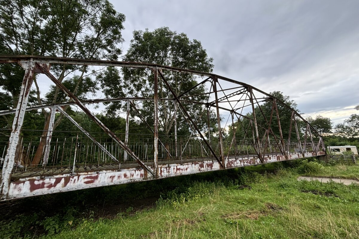 Die als technisches Denkmal erhaltene Fischwegbrücke.